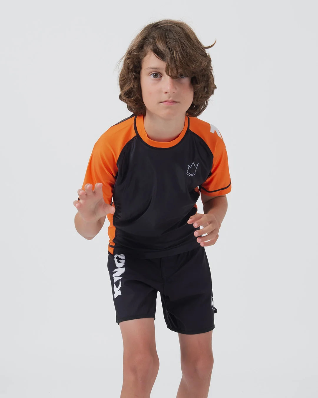 Kingz Ranked Youth S/S Rashguard - Orange