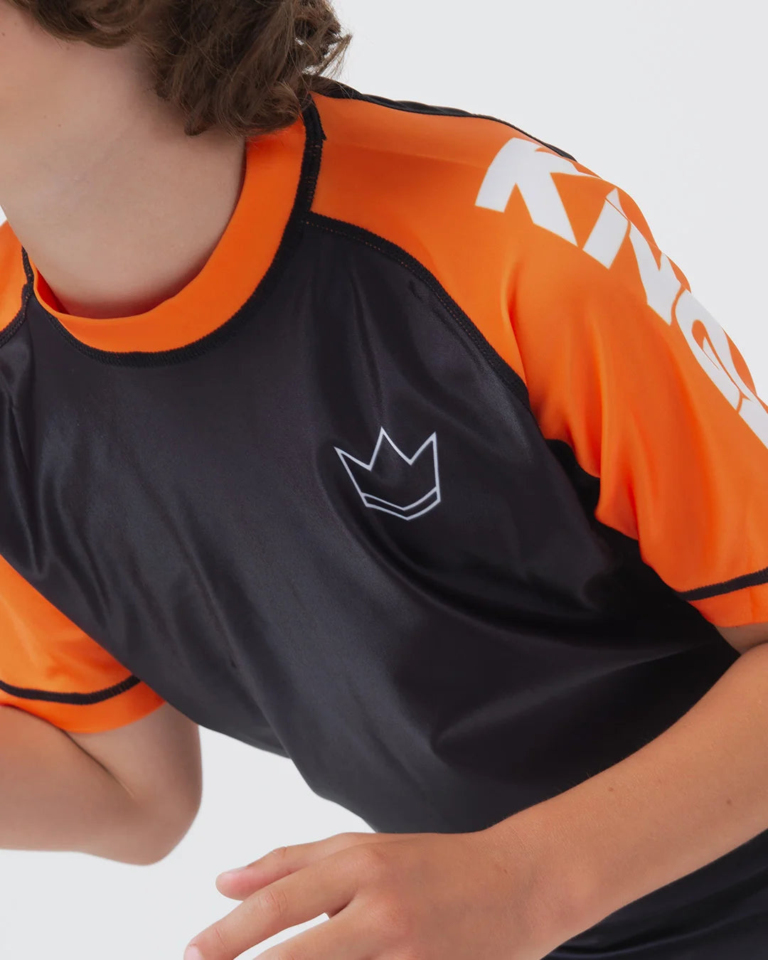 Kingz Ranked Youth S/S Rashguard - Orange