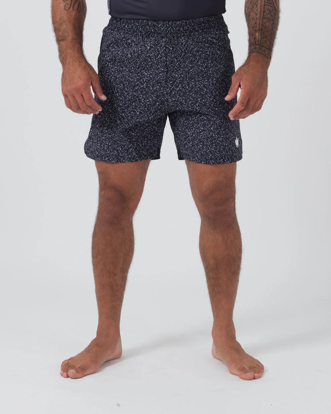 Pantaloncini ibridi Kingz - Motivo a rumore nero