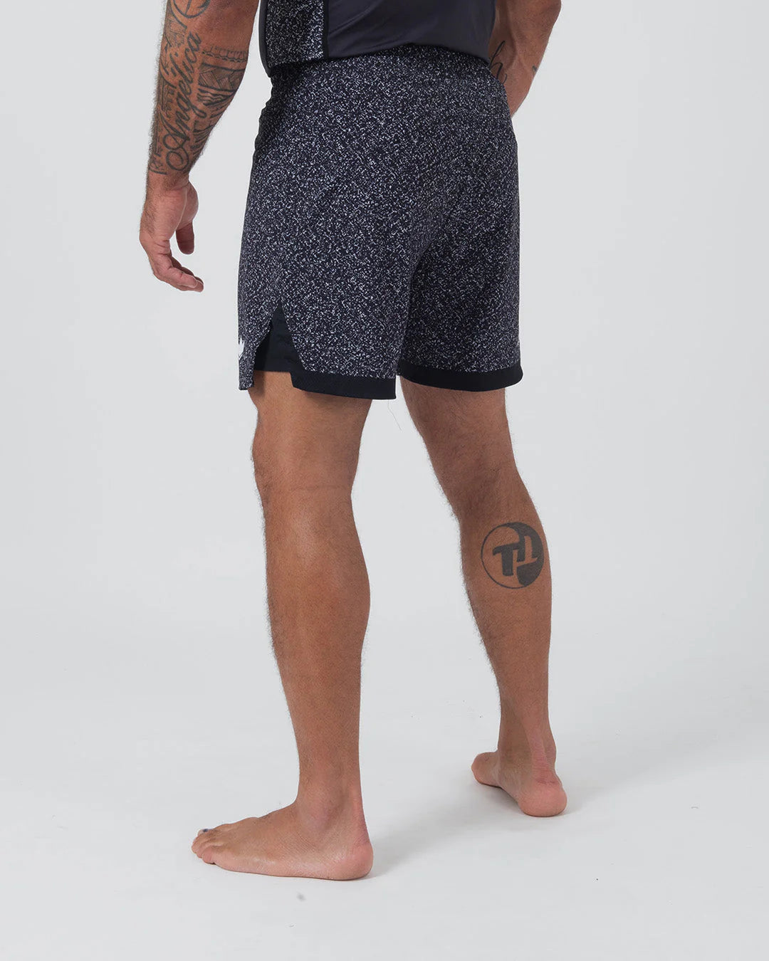 Pantaloncini ibridi Kingz - Motivo a rumore nero