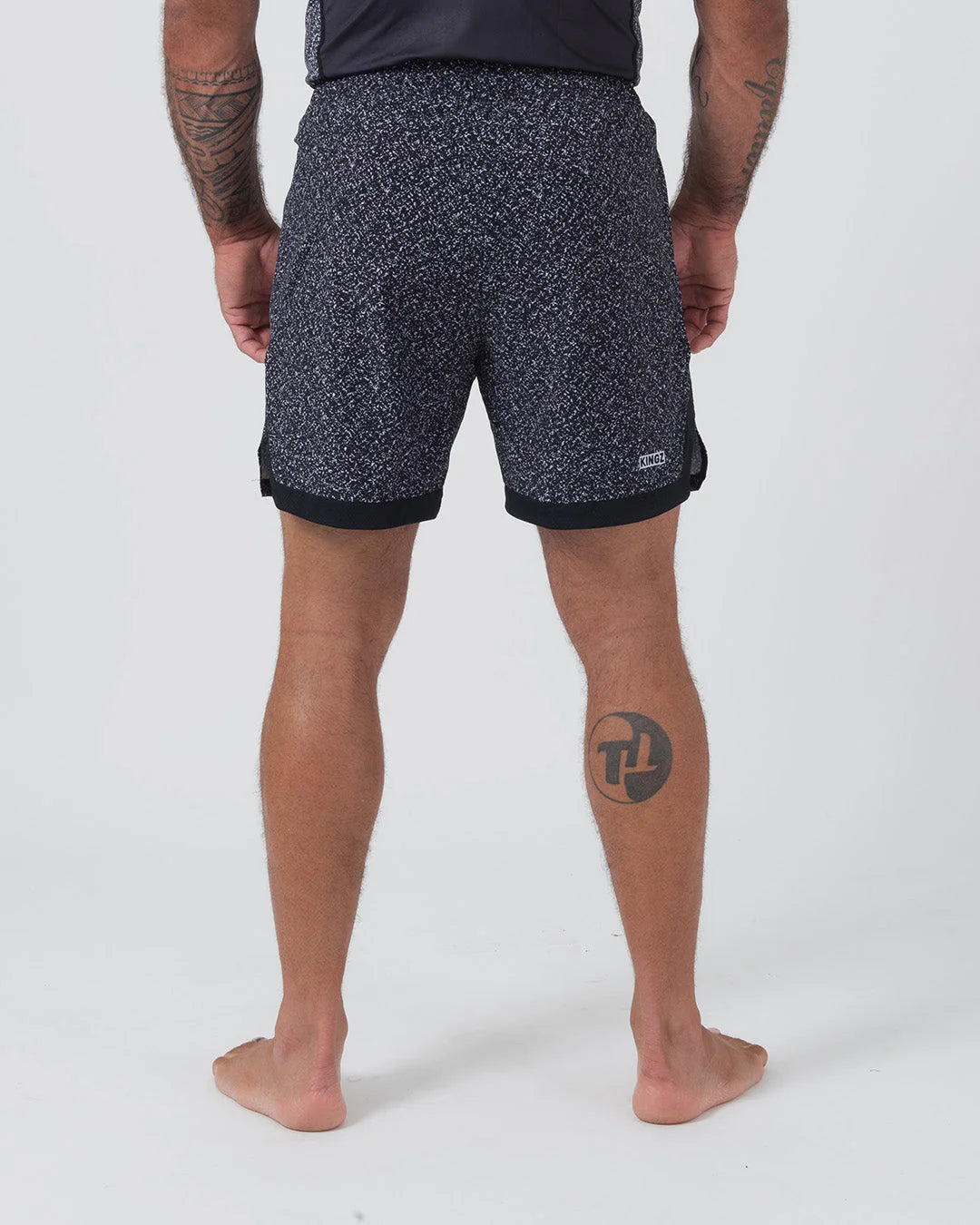 Pantaloncini ibridi Kingz - Motivo a rumore nero