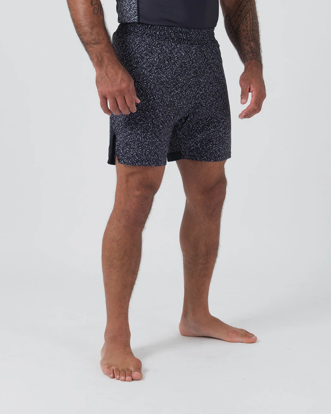 Pantaloncini ibridi Kingz - Motivo a rumore nero