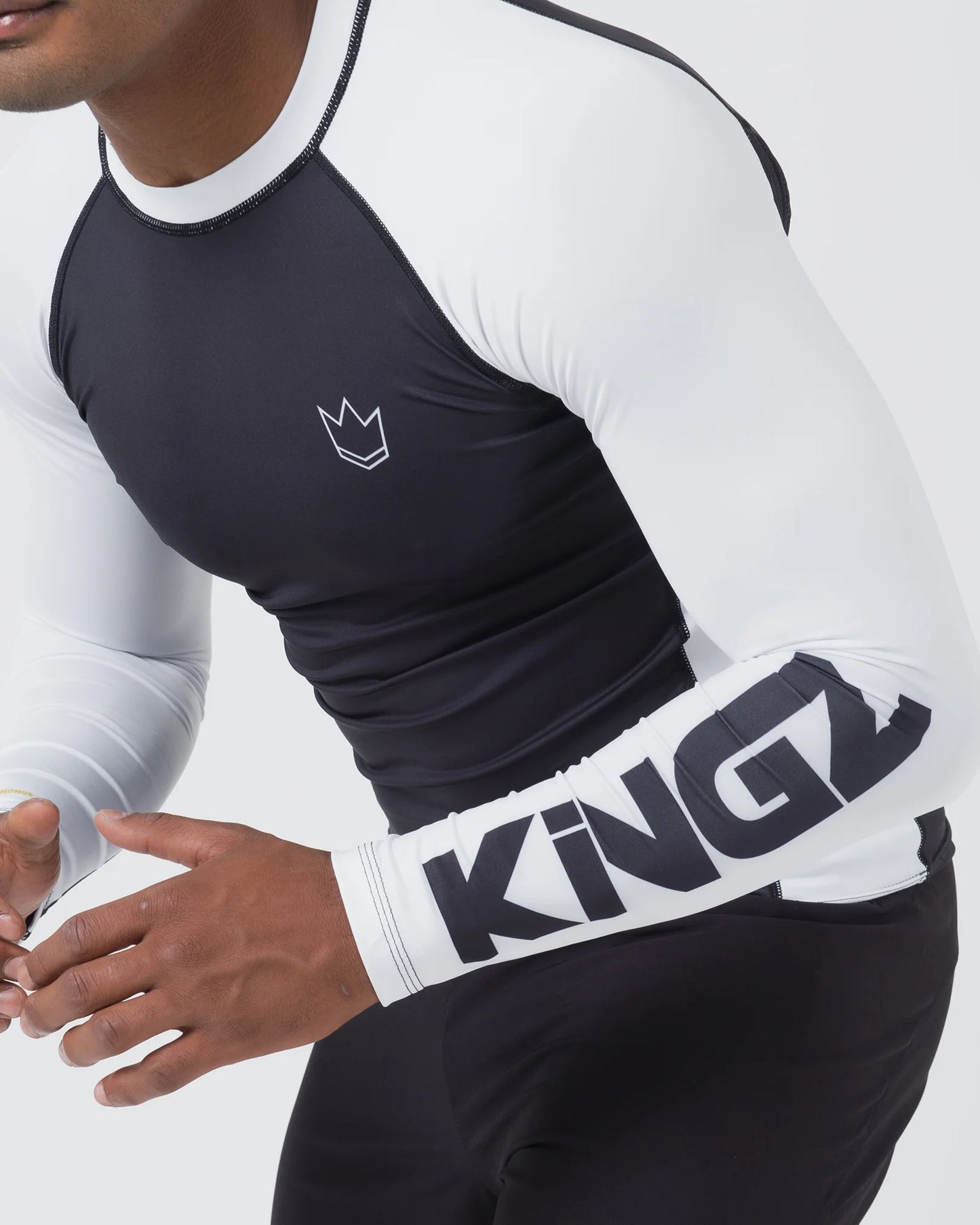 Rashguard L/S Kingz Ranked Performance V2 - Blanc