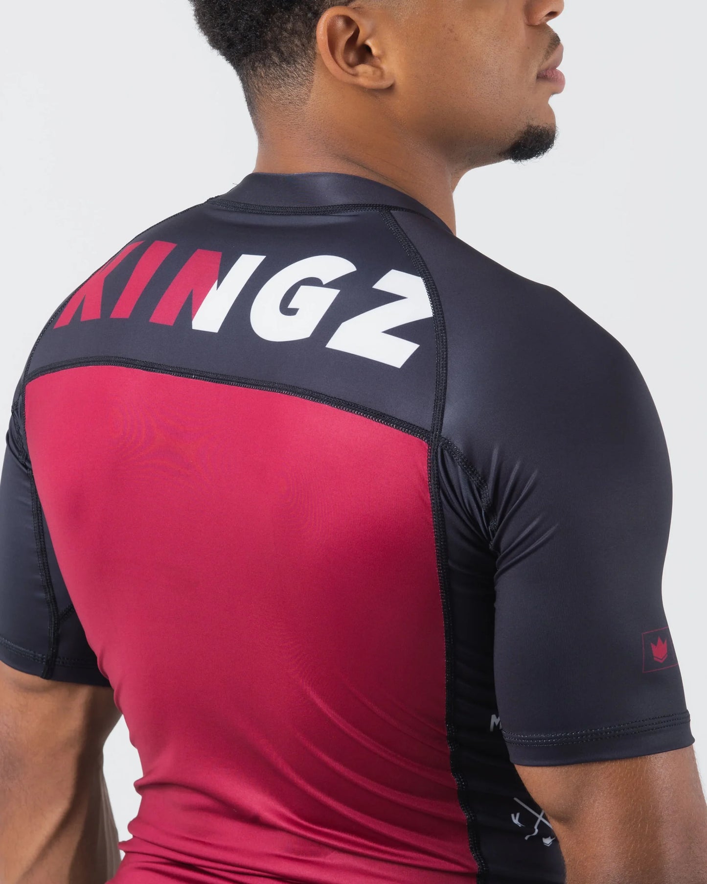 Kingz Krown S/S Jiu Jitsu Rash Guard - Maron - FIGHTWEAR