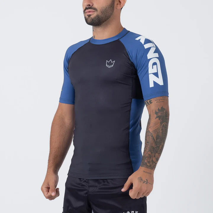 Kingz Ranked Performance V2 S/S Rashguard - Blau