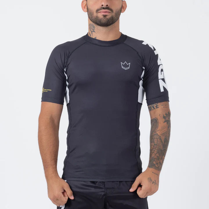 Kingz Ranked Performance V2 S/S Rashguard - Schwarz