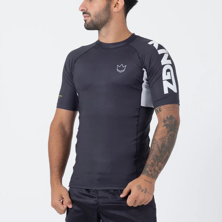 Kingz Ranked Performance V2 S/S Rashguard - Schwarz