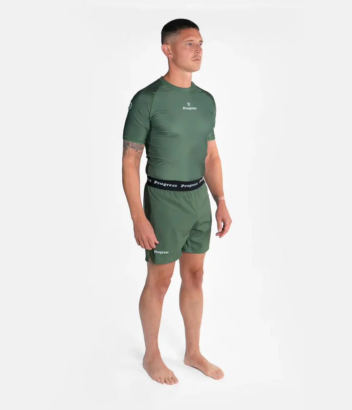 Progress Academy Board Shorts - Khaki - FIGHTWEAR
