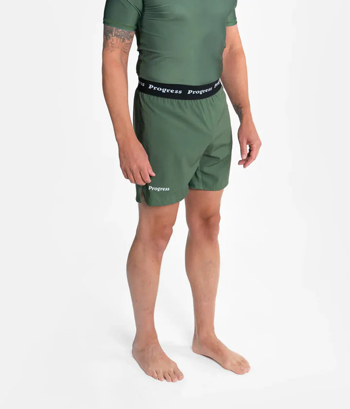 Progress Academy Board Shorts - Khaki - FIGHTWEAR