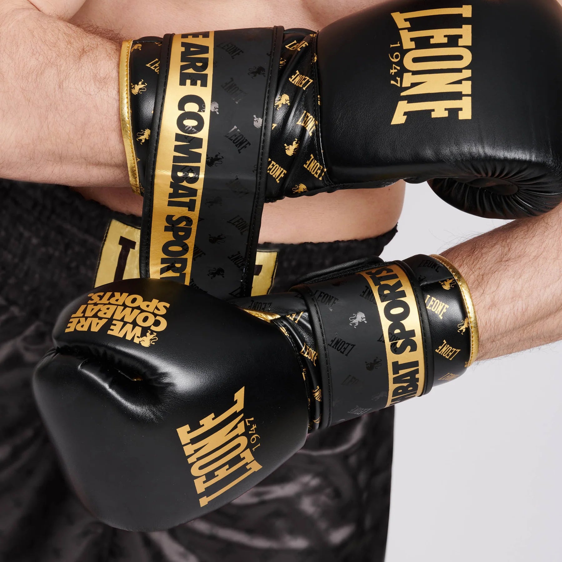 LEONE DNA Boxhandschuhe - Schwarz - FIGHTWEAR