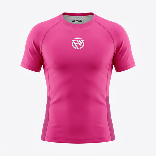 ALYART Core Women’s BJJ Rashguard - Pink - FIGHTWEAR