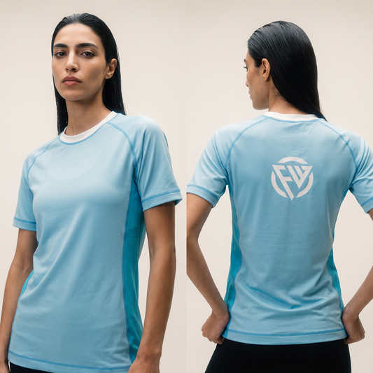 ALYART Apex Women’s BJJ Rashguard - Himmelblau