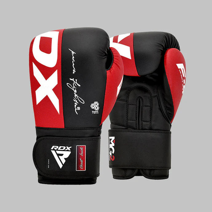 RDX F4 Sparring Boxhandschuhe Klettverschluss - Rot