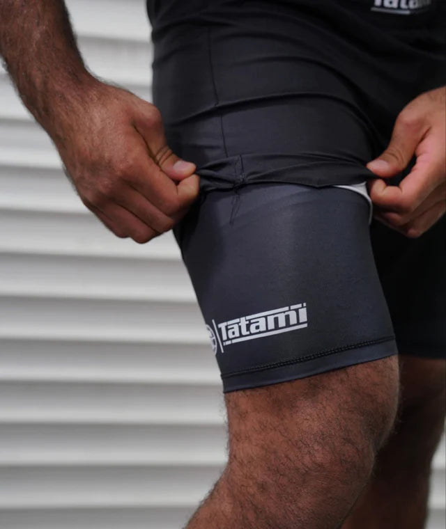 Tatami Dual Layer Grappling Shorts - Schwarz - FIGHTWEAR