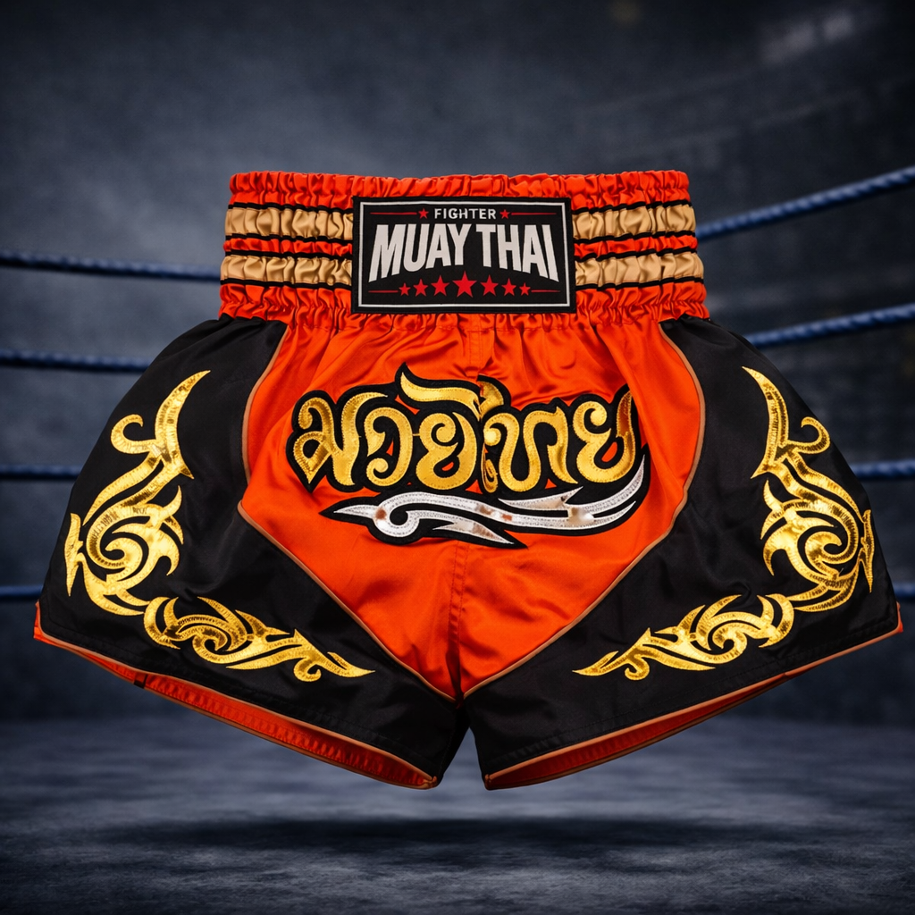 FW Fighter Performance Muay Thai Shorts Black Shadow - FIGHTWEAR