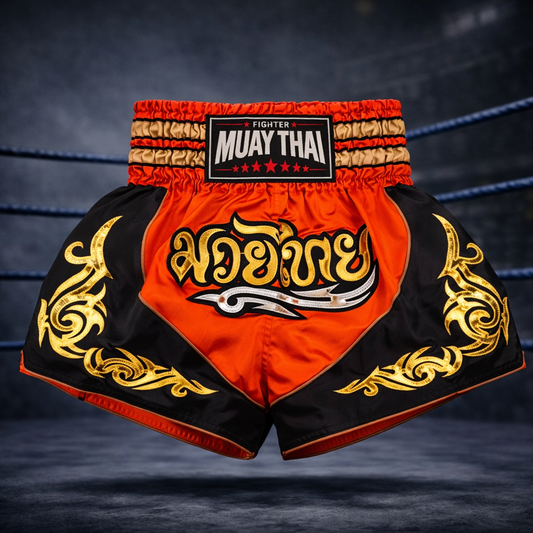 FW Fighter Performance Muay Thai Shorts Black Shadow - FIGHTWEAR