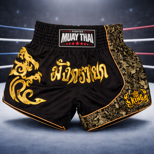 FW Fighter Performance Muay Thai Shorts Gold Lion - FIGHTWEAR