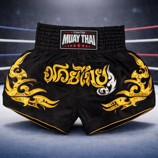 FW Fighter Performance Muay Thai Shorts Black Predator - FIGHTWEAR