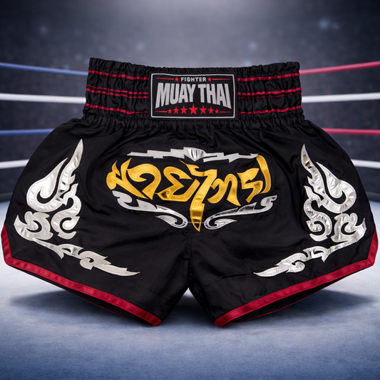 FW Fighter Performance Muay Thai Shorts Black Venom - FIGHTWEAR