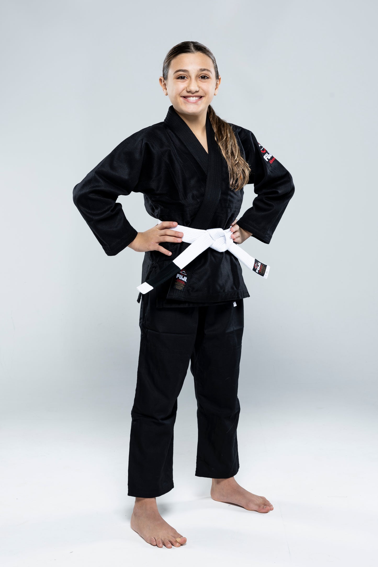 FUJI All Around Kids BJJ Gi - Schwarz