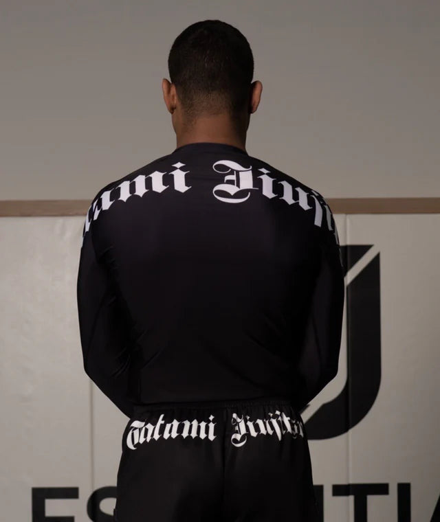 Tatami Gothic Long Sleeve Rash Guard - Schwarz