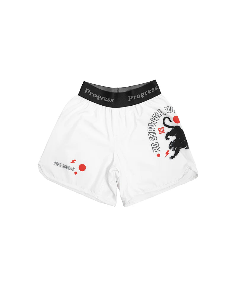 Pantaloncini da surf Progress per bambini Panther - bianchi