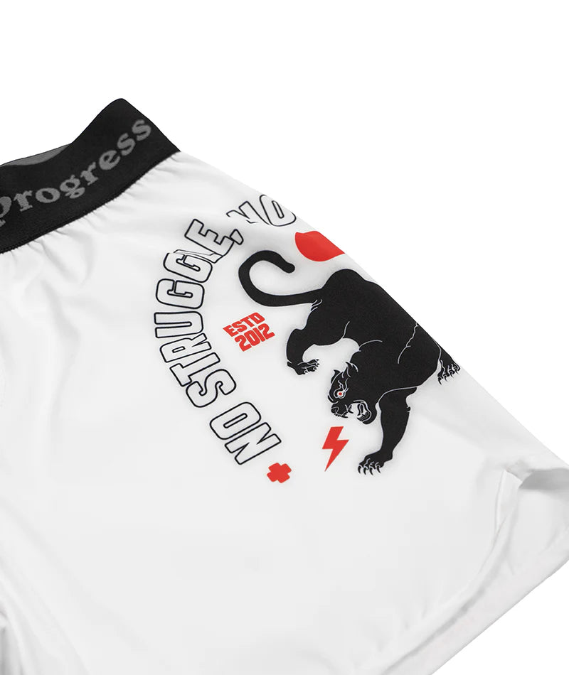 Pantaloncini da surf Progress per bambini Panther - bianchi