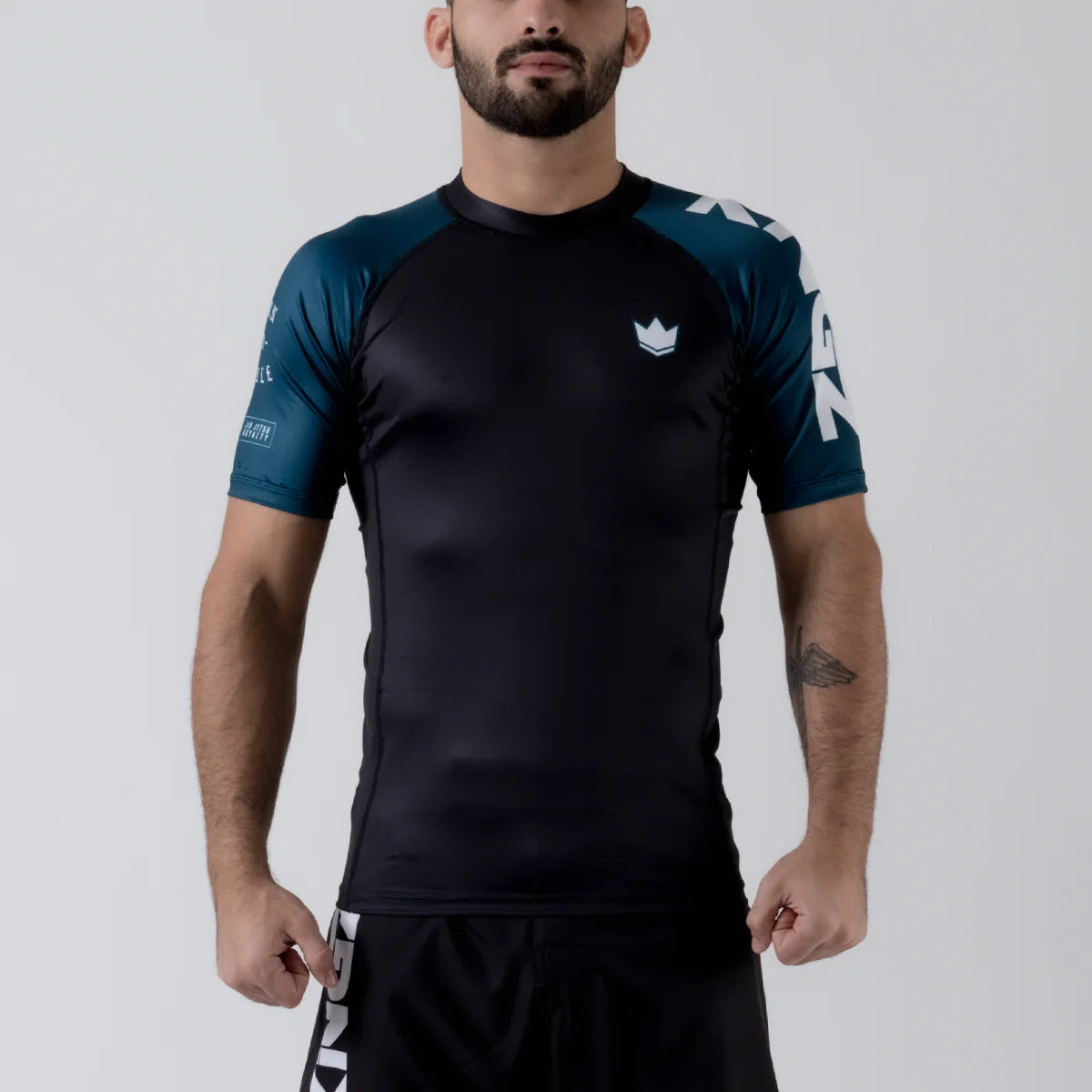 Kingz Born To Rule S/S Jiu Jitsu Rash Guard - Blau - FIGHTWEAR