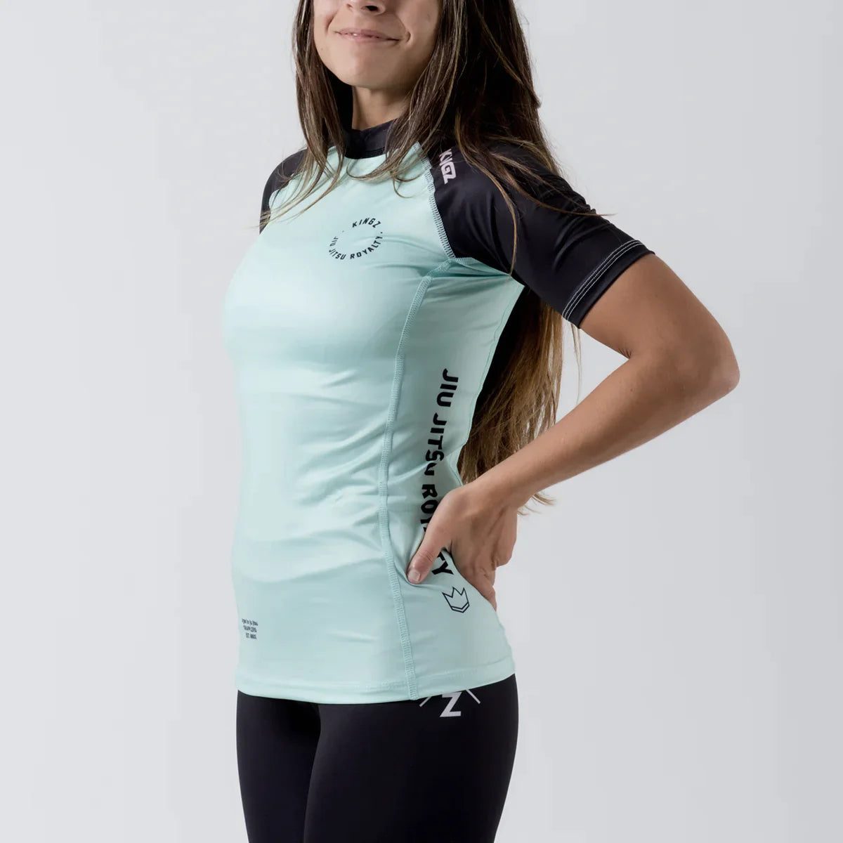 Kingz Born To Rule Women's S/S Rashguard - Teal - FIGHTWEAR