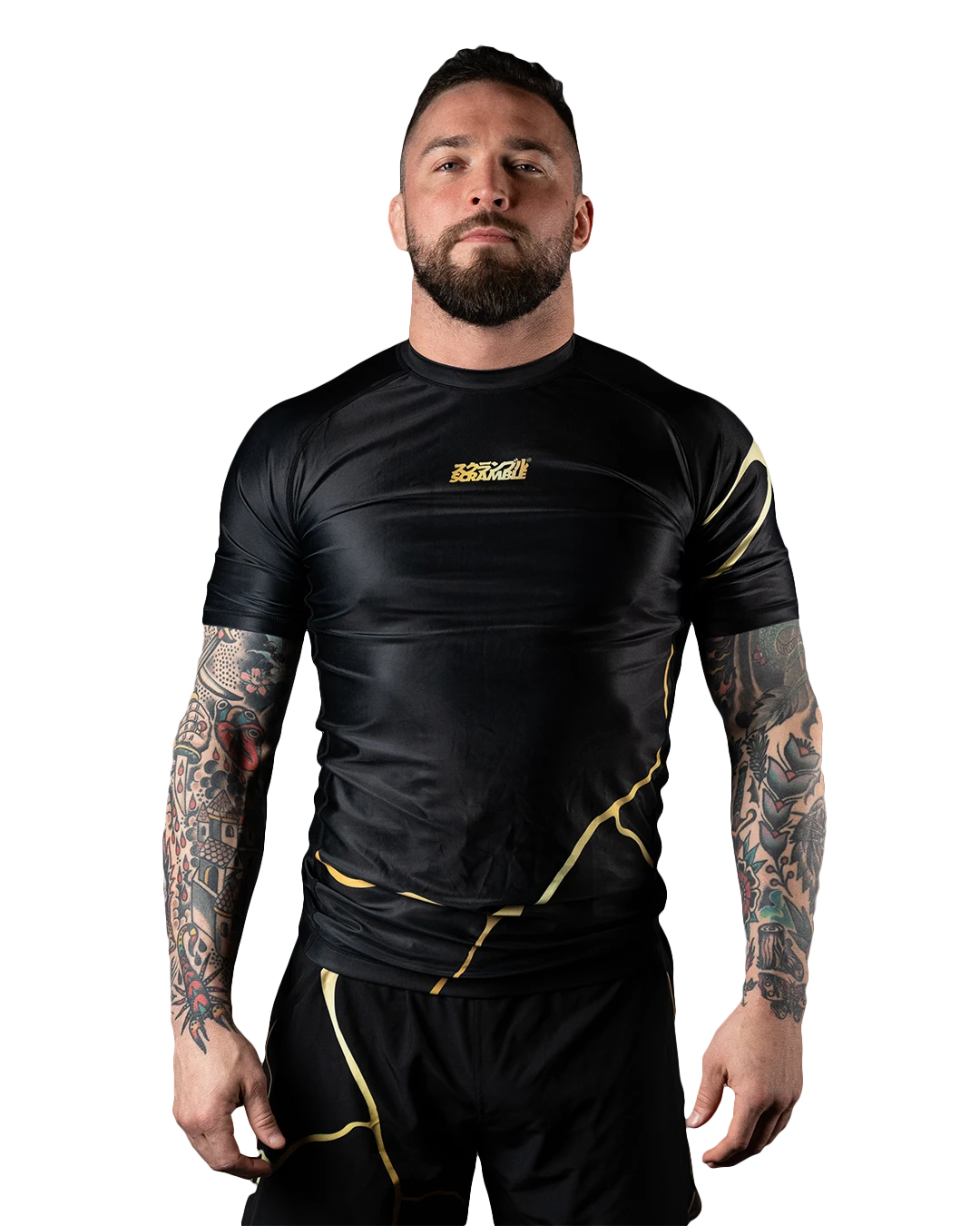 Rashguard de lutte Scramble Kintsugi - Noir