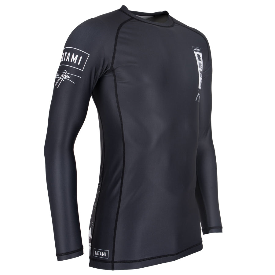 Tatami Kanagawa Long Sleeve Rash Guard - Schwarz - FIGHTWEAR