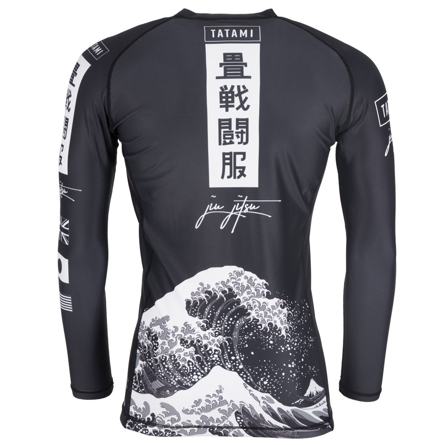 Tatami Kanagawa Long Sleeve Rash Guard - Schwarz - FIGHTWEAR