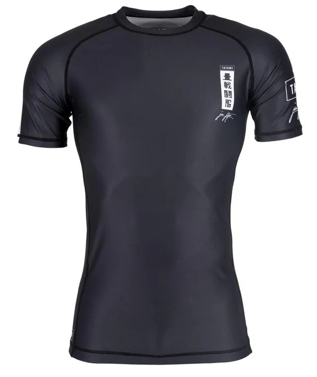 Tatami Kanagawa Short Sleeve Rash Guard - Schwarz