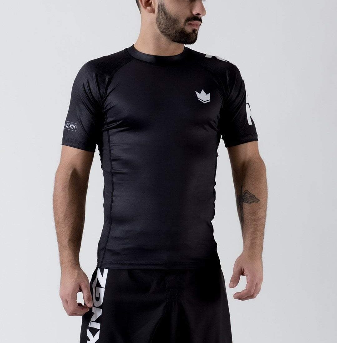 Kingz Ranked Performance S/S Rashguard - Schwarz - FIGHTWEAR