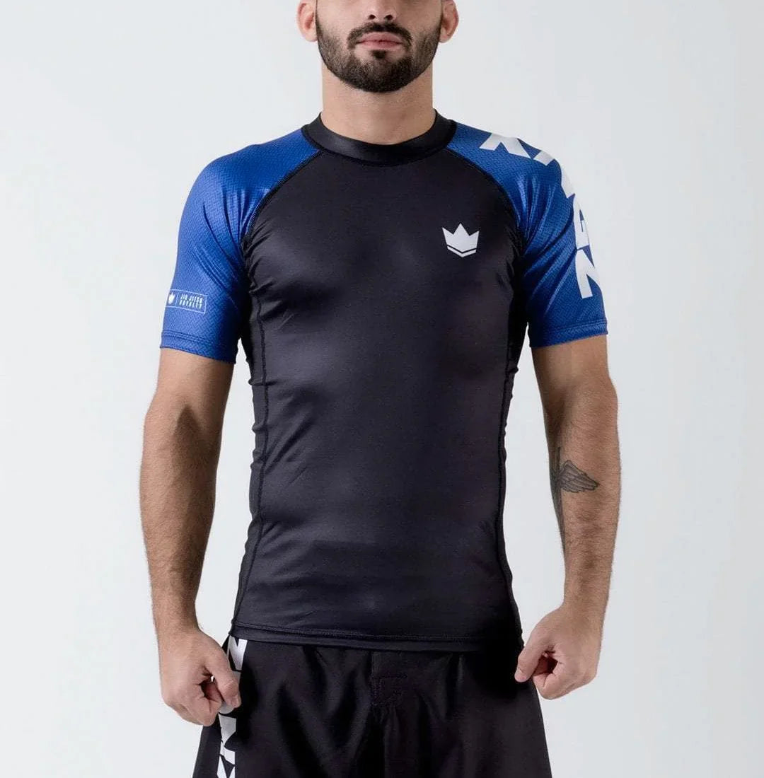 Kingz Ranked Performance S/S Rashguard - Blau - FIGHTWEAR