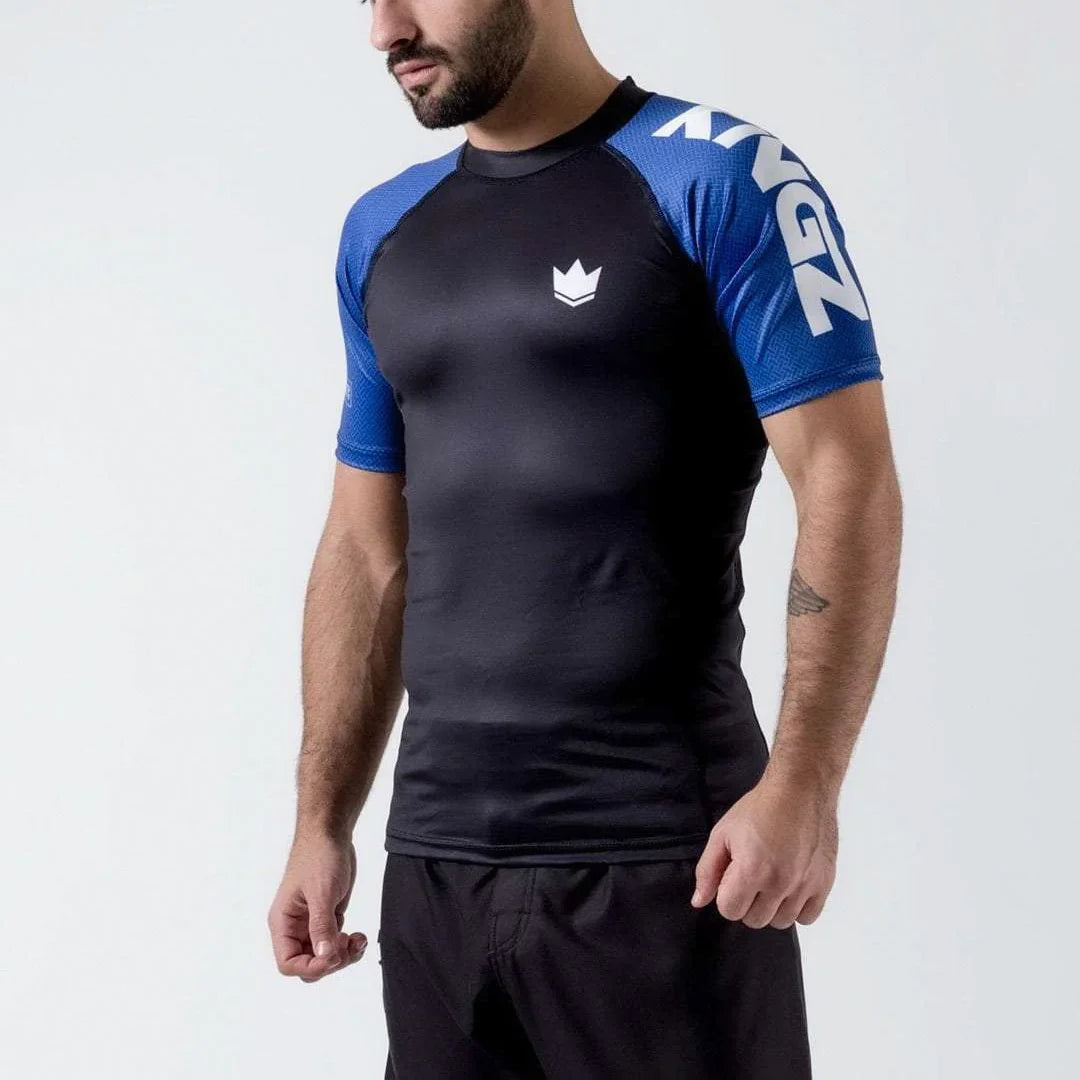 Kingz Ranked Performance S/S Rashguard - Blau - FIGHTWEAR