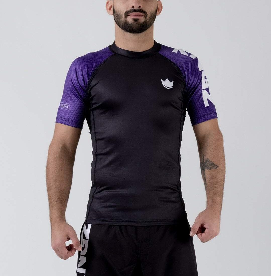 Kingz Ranked Performance S/S Rashguard - Violett - FIGHTWEAR