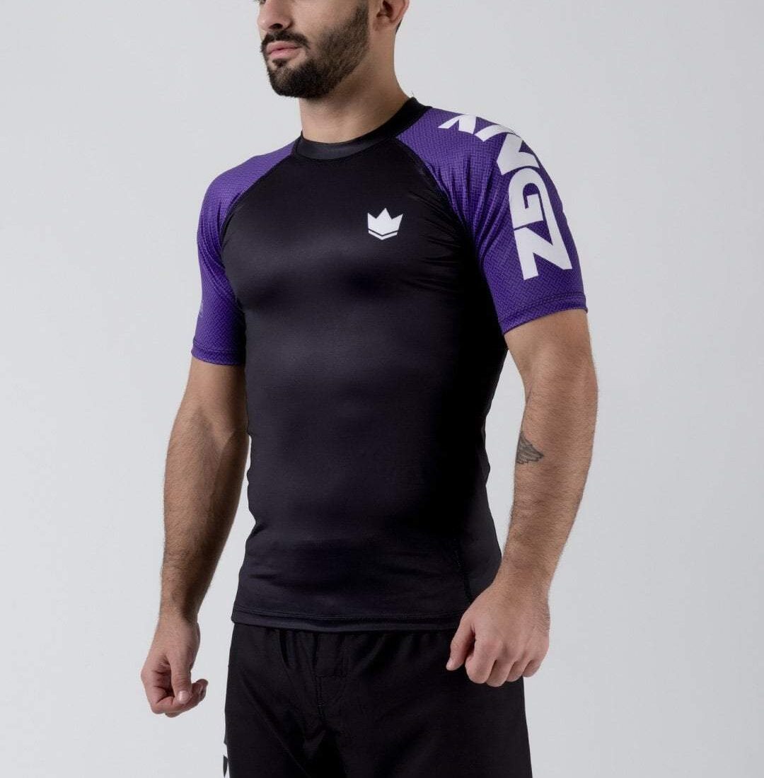 Kingz Ranked Performance S/S Rashguard - Violett - FIGHTWEAR