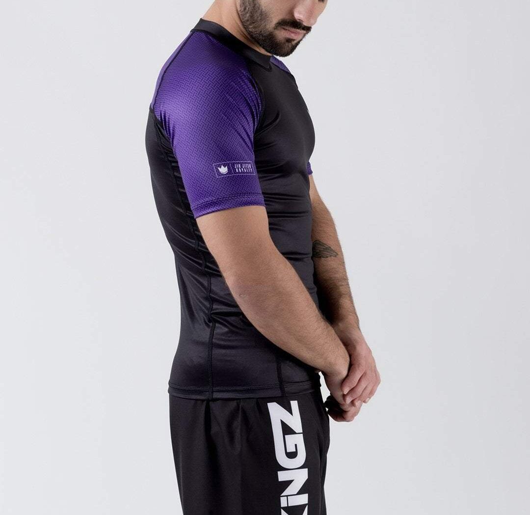 Kingz Ranked Performance S/S Rashguard - Violett - FIGHTWEAR