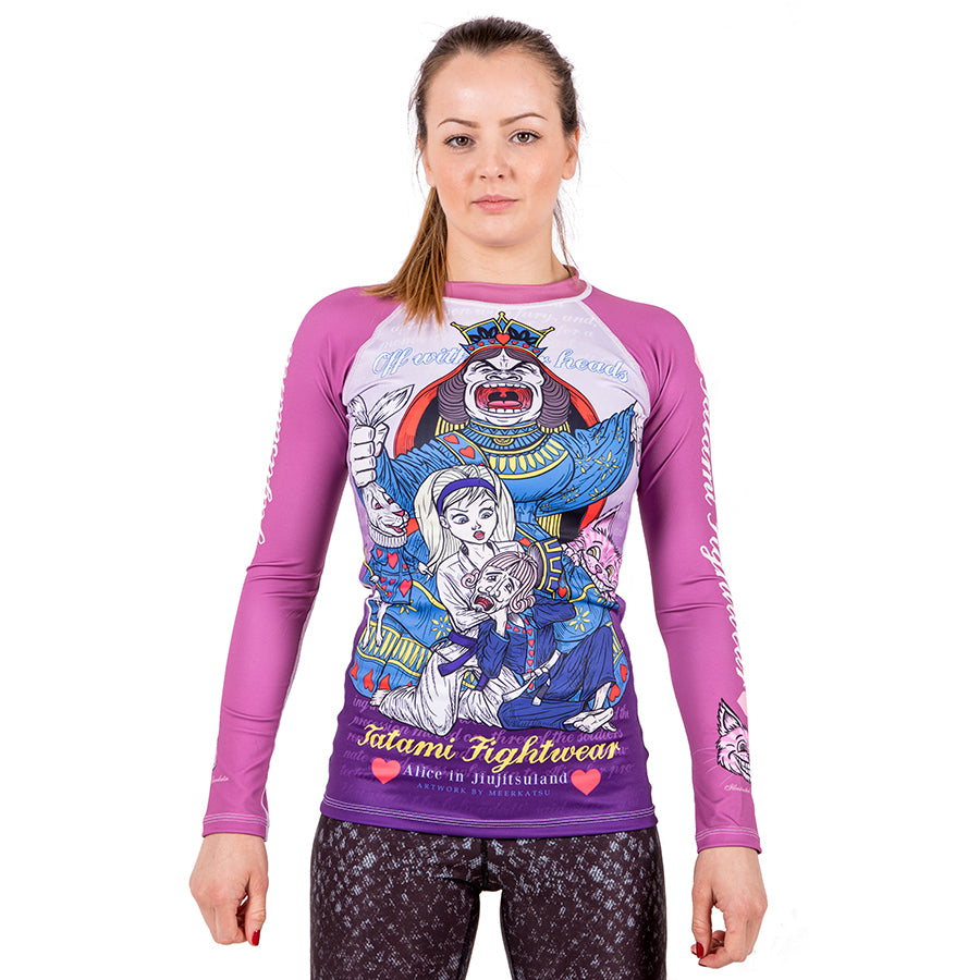 Tatami Ladies Meerkatsu Alice In Jiu-Jitsu Land Rash Guard - FIGHTWEAR