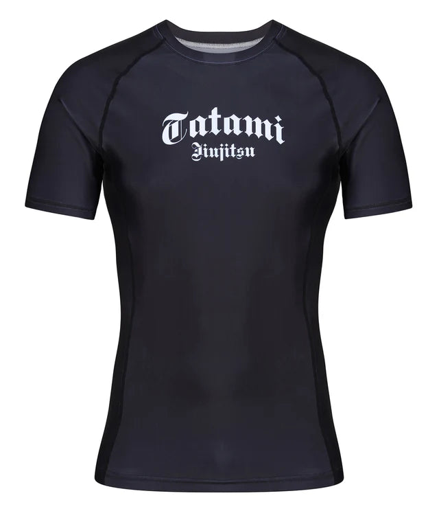 Rashguard à manches courtes Tatami Gothic - Noir