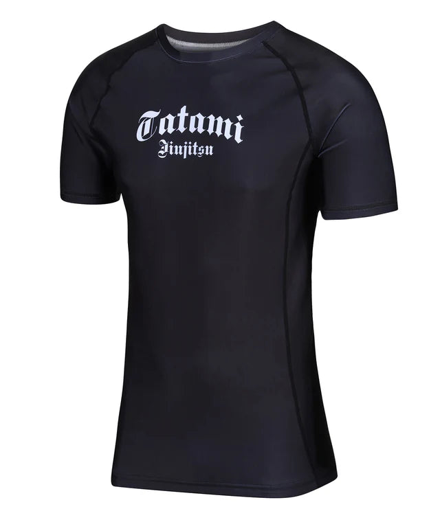 Rashguard à manches courtes Tatami Gothic - Noir