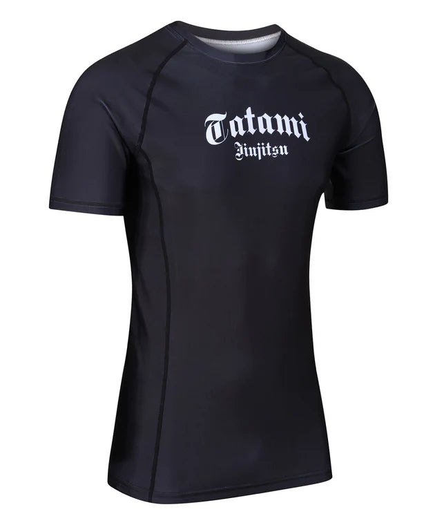 Rashguard à manches courtes Tatami Gothic - Noir