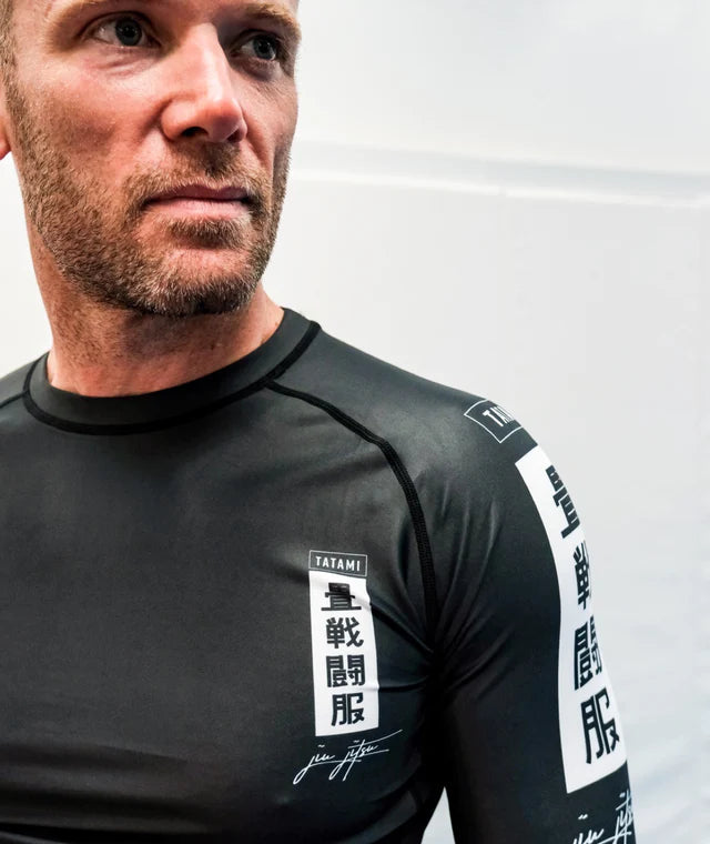 Tatami Kanagawa Long Sleeve Rash Guard - Schwarz - FIGHTWEAR