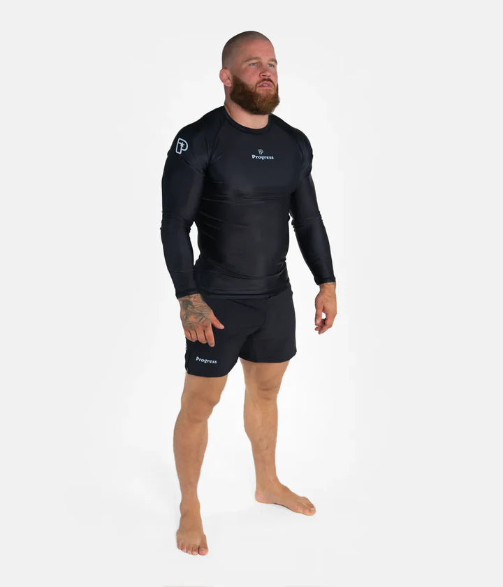 Rashguard à manches longues Progress Academy - Noir