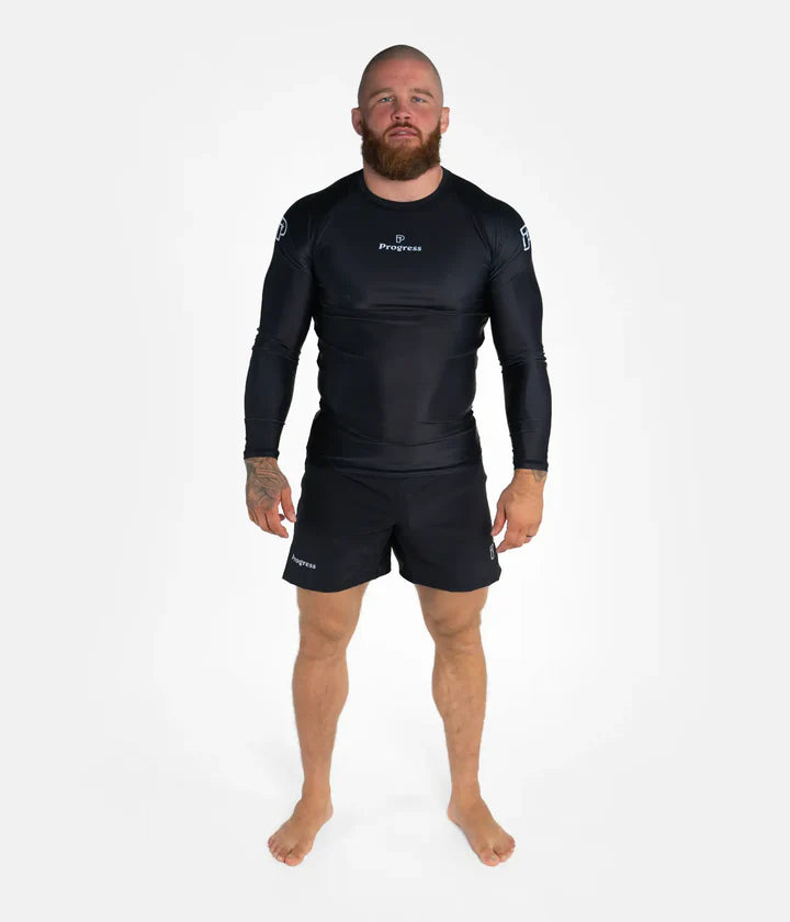 Rashguard à manches longues Progress Academy - Noir