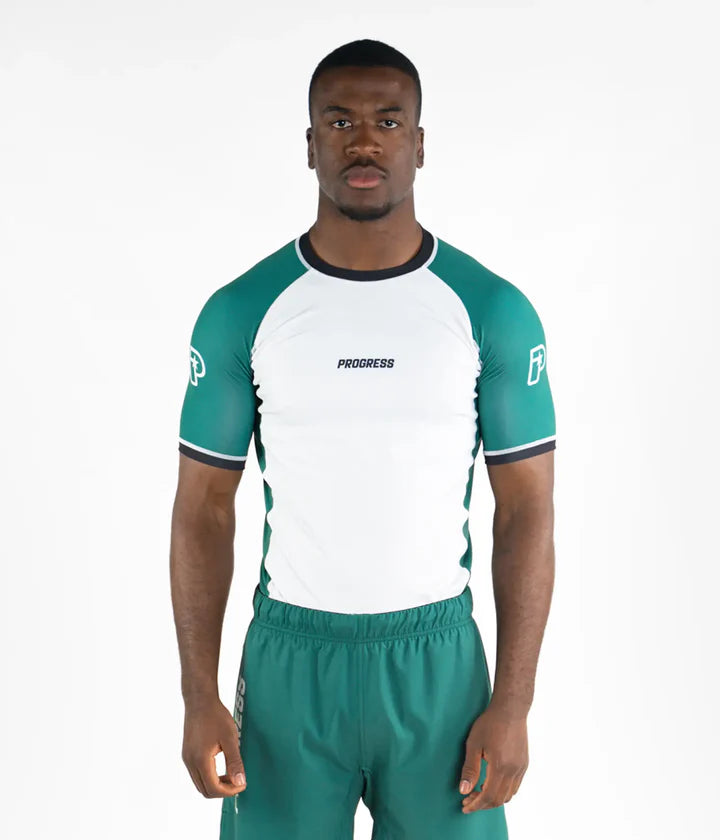 Rashguard Progress Profile - Blanc et vert