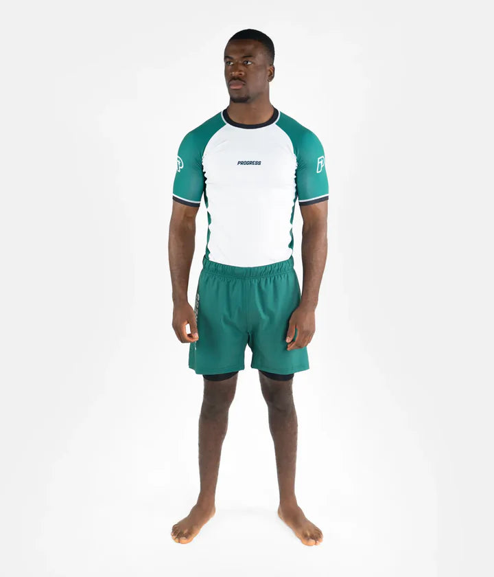 Rashguard Progress Profile - Blanc et vert