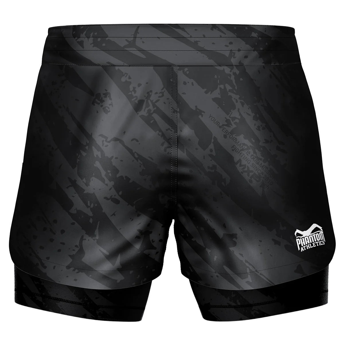 Phantom Athletics Fightshorts FUSION 2in1 Camo Tiger - Grau