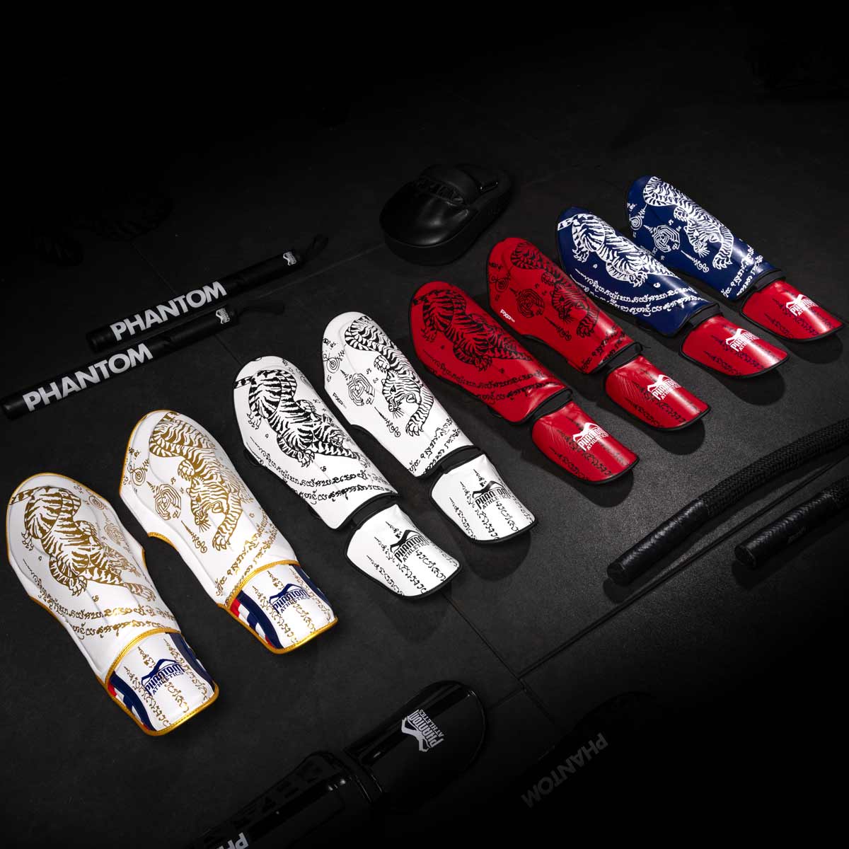 Phantom Athletics Schienbeinschutz Muay Thai - Blau